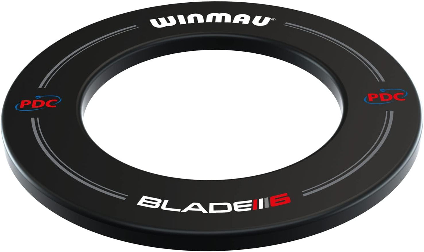 Blade 6 PDC Design Dart Board Surround Ring - Available in Grey, Black, Red and Blue - Durable Backboard Wall Protector for Dartboards - Professional Darts Accessories