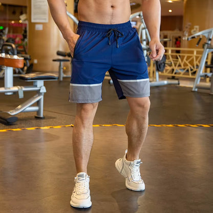 Mens Running Shorts Gym Wear Fitness Workout Shorts Men Sport Short Pants Soccer Training Shorts with Zip Pocket