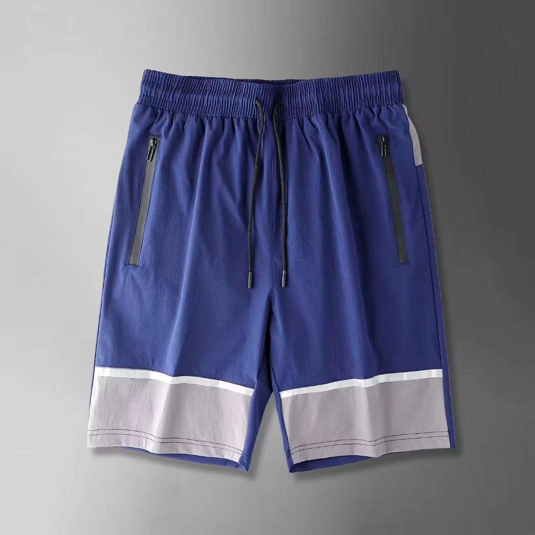 Mens Running Shorts Gym Wear Fitness Workout Shorts Men Sport Short Pants Soccer Training Shorts with Zip Pocket