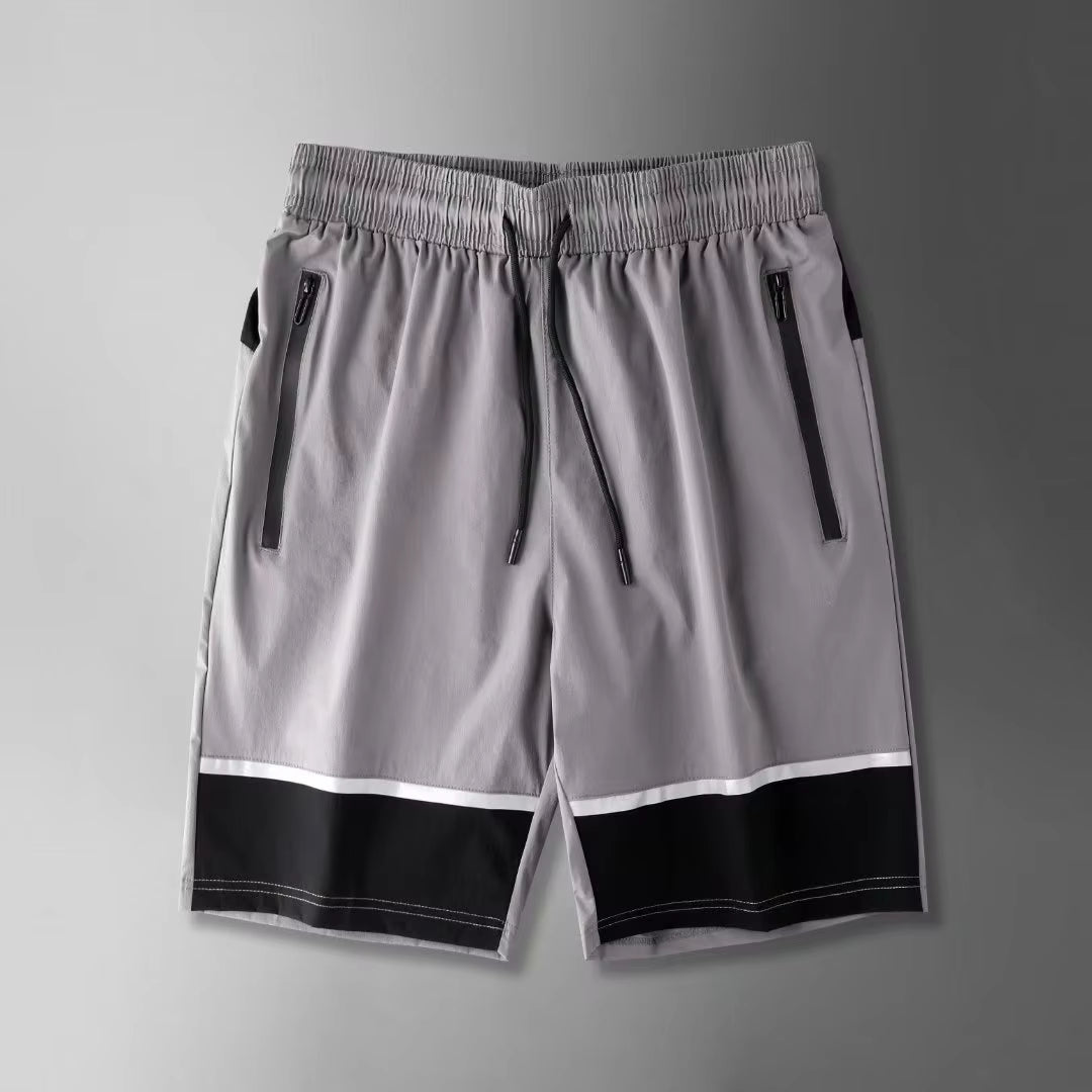 Mens Running Shorts Gym Wear Fitness Workout Shorts Men Sport Short Pants Soccer Training Shorts with Zip Pocket