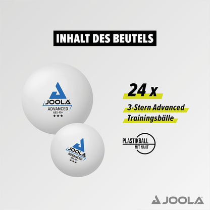 15 Pack 40Mm 3 Star Advanced Table Tennis Balls (12 White, 3 Orange) - Machine Stitched ABS Plastic - ITTF Approved - Adults