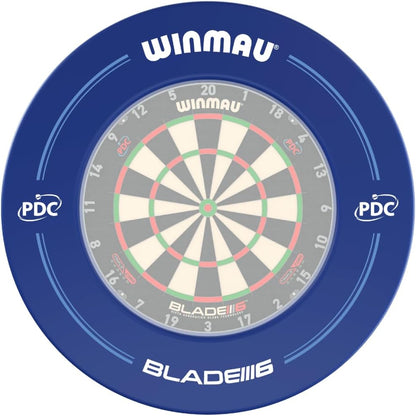 PDC Printed Dart Board Surround Ring - Blue - Durable Backboard Wall Protector for Dartboards - Professional Darts Accessories